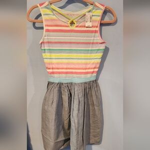 Place Multicolor Striped Tank Dress Size L NWT